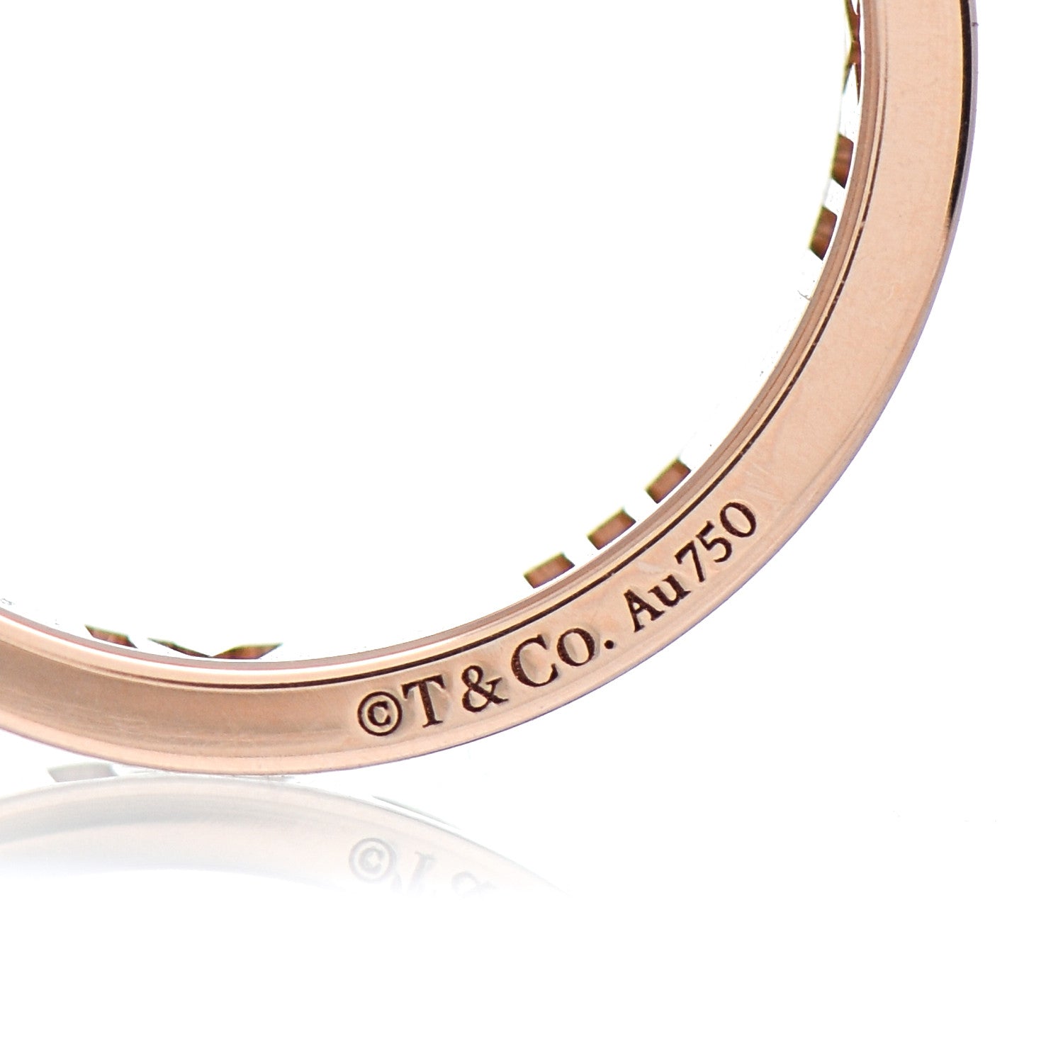 Tiffany 18K Rose Gold Diamond Atlas Pierced Ring 47 4 4 of 5