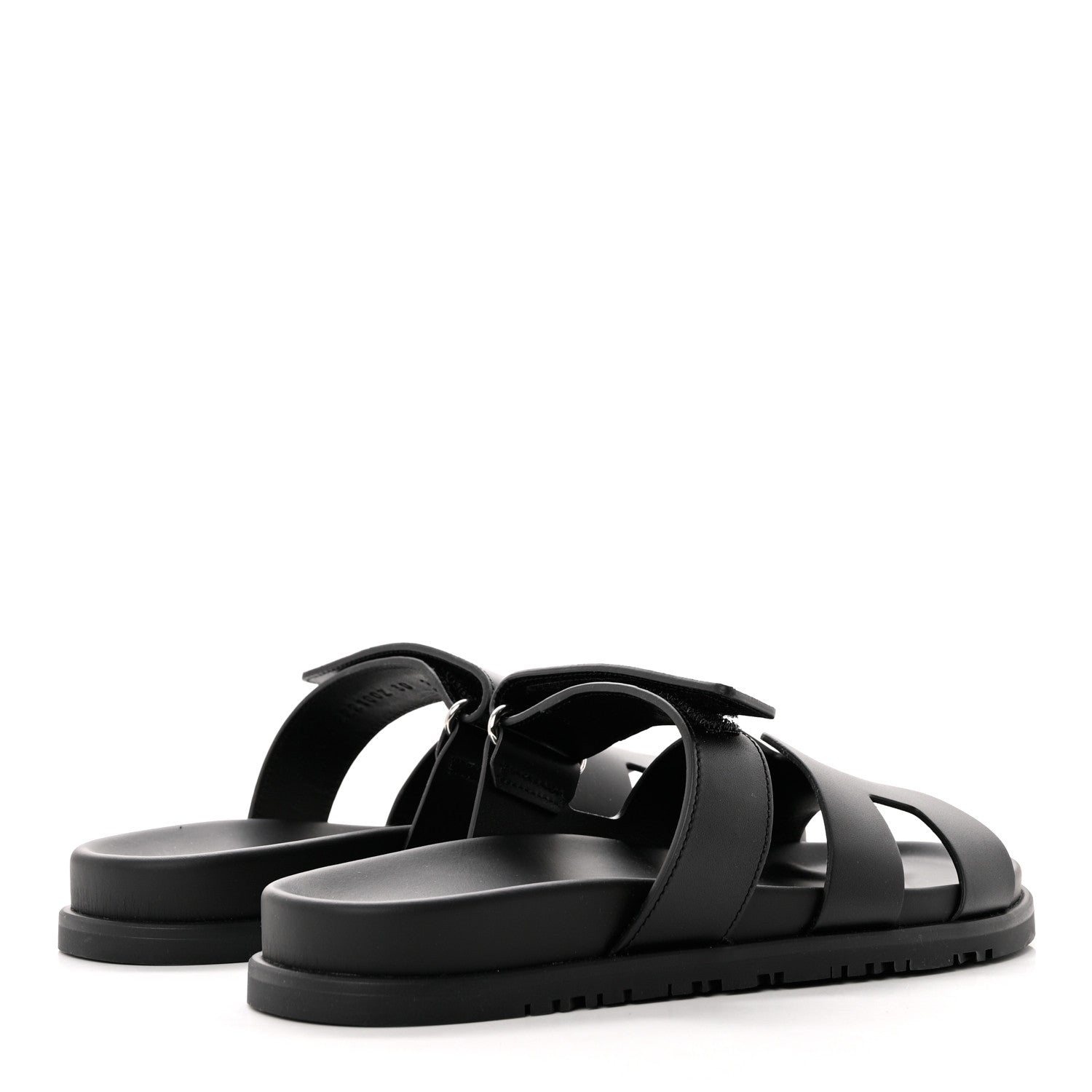 Hermes Calfskin Womens Chypre Sandals 38 Black 4 of 9