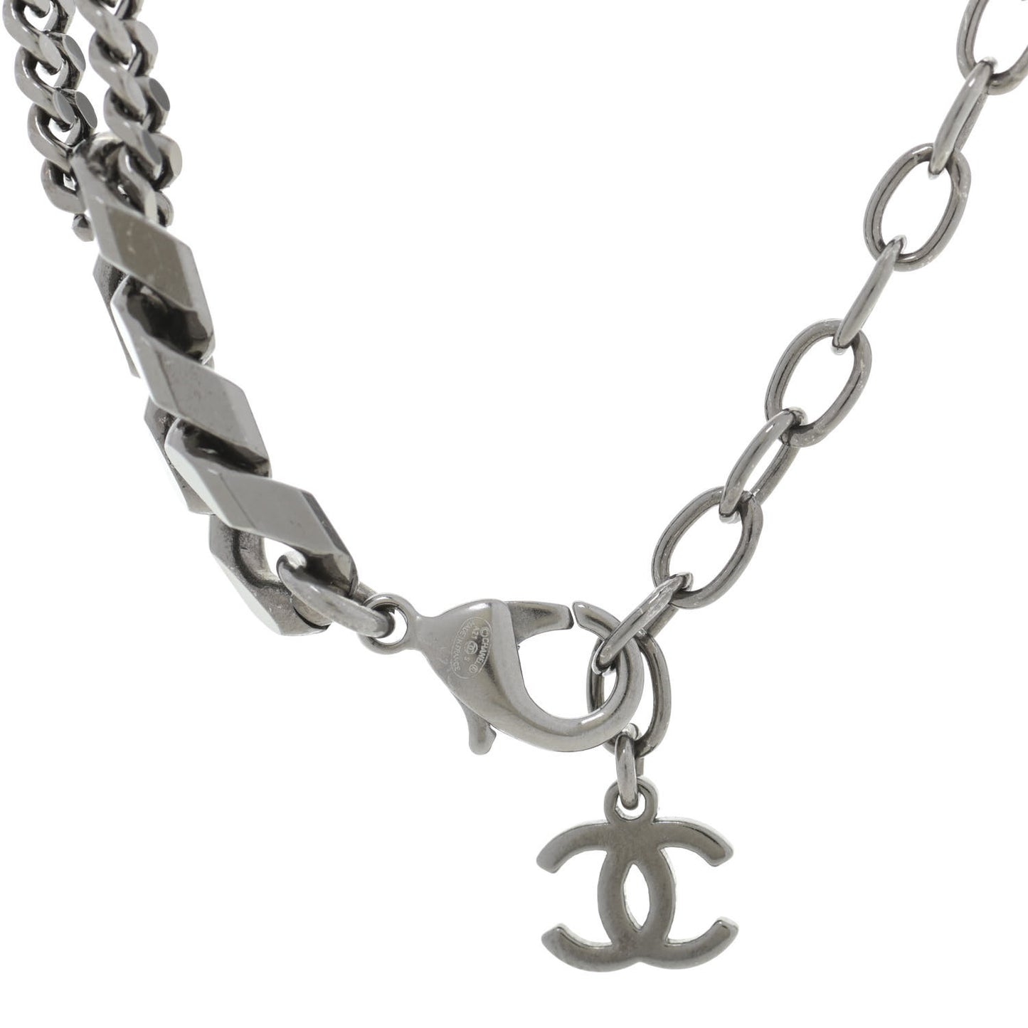 Crystal CC Forever Necklace Ruthenium