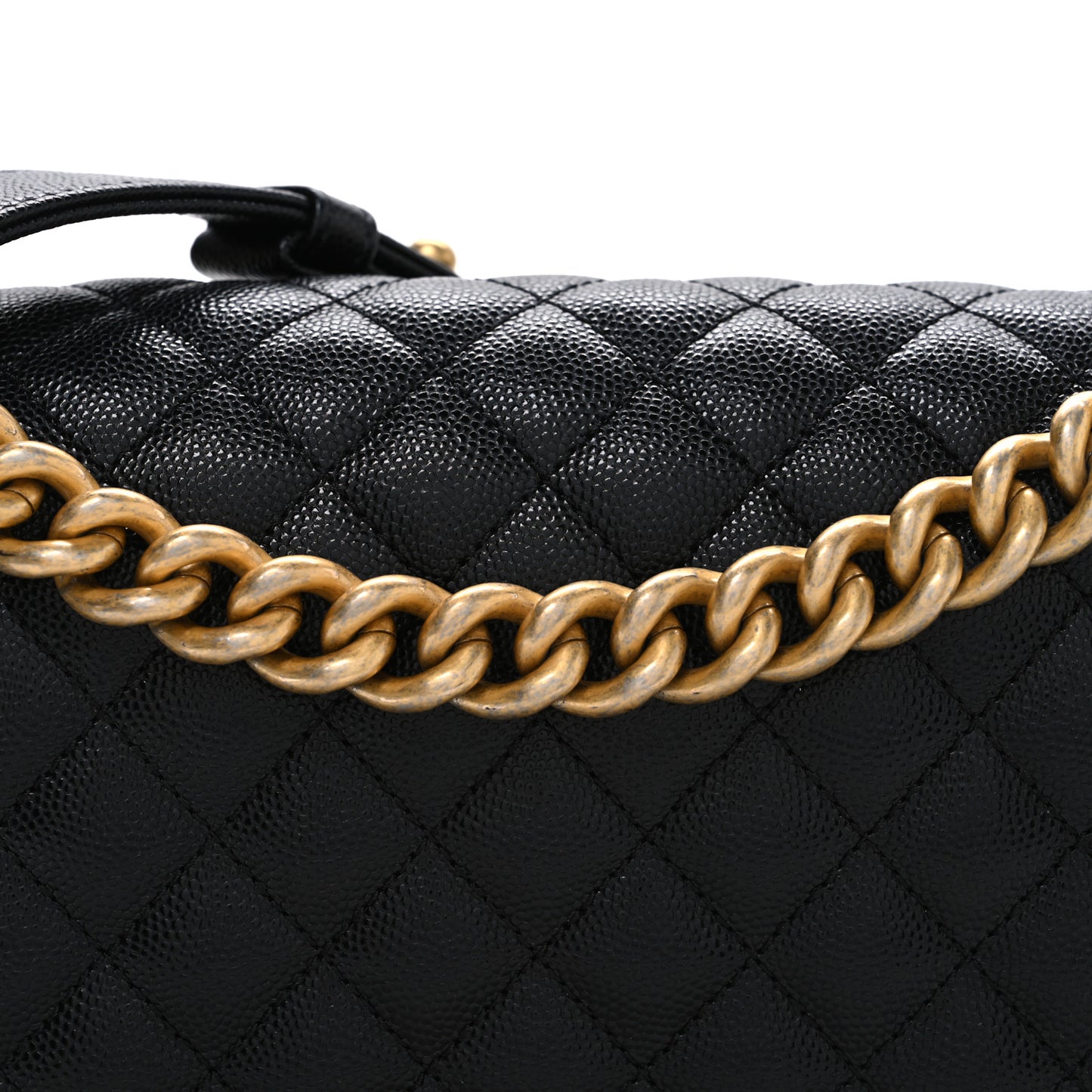 Caviar Quilted Medium Boy Flap Black