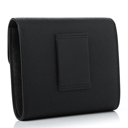 Hermes Epsom Constance Compact Passant Wallet Black 2 of 4