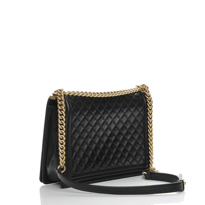 Chanel Lambskin Quilted Large Boy Flap Black 3 of 8
