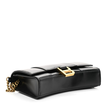 Balenciaga Shiny Box Calfskin Hourglass Chain Bag Black 4 of 10