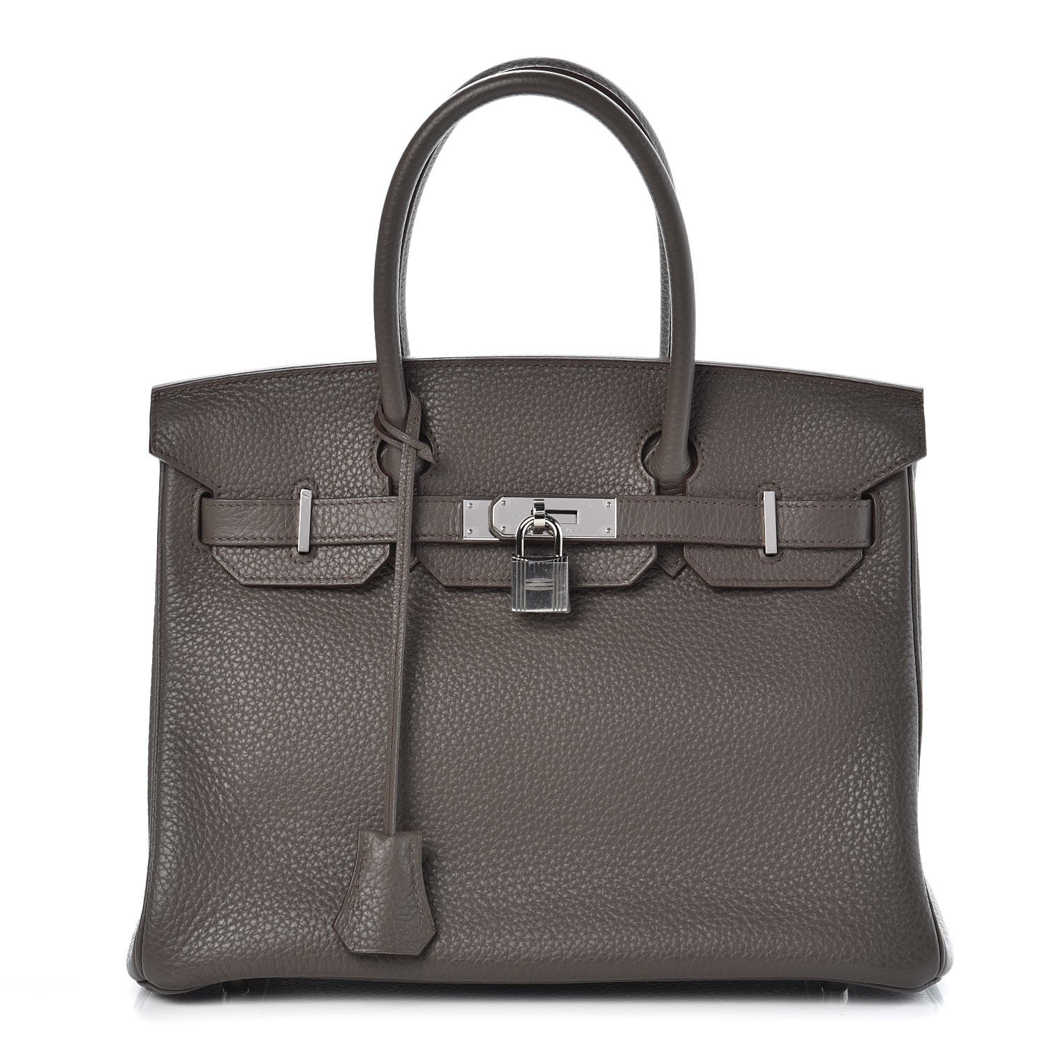 Hermes Taurillon Clemence Birkin 30 Etain 1 of 33