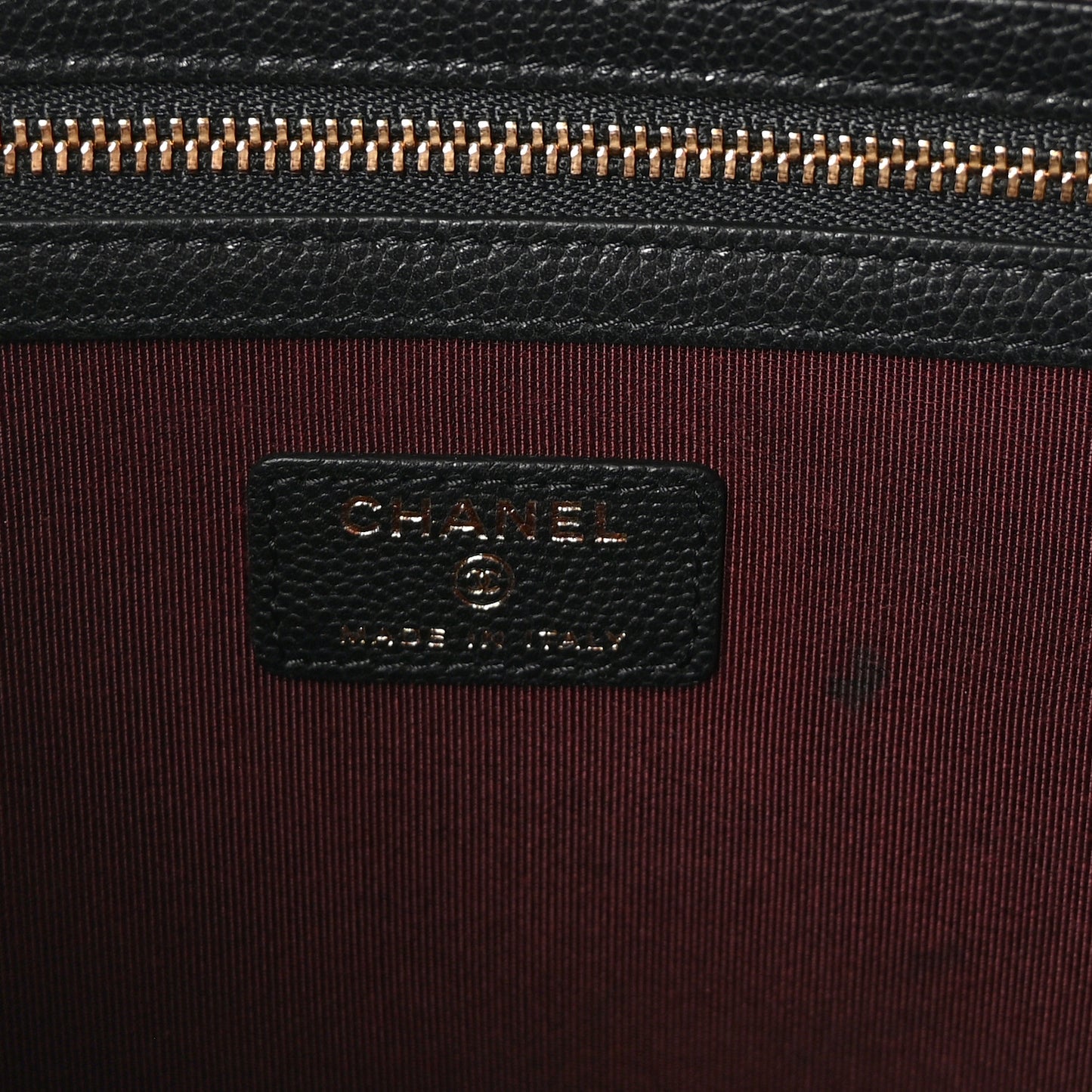 Caviar Quilted Large Cosmetic Case Black