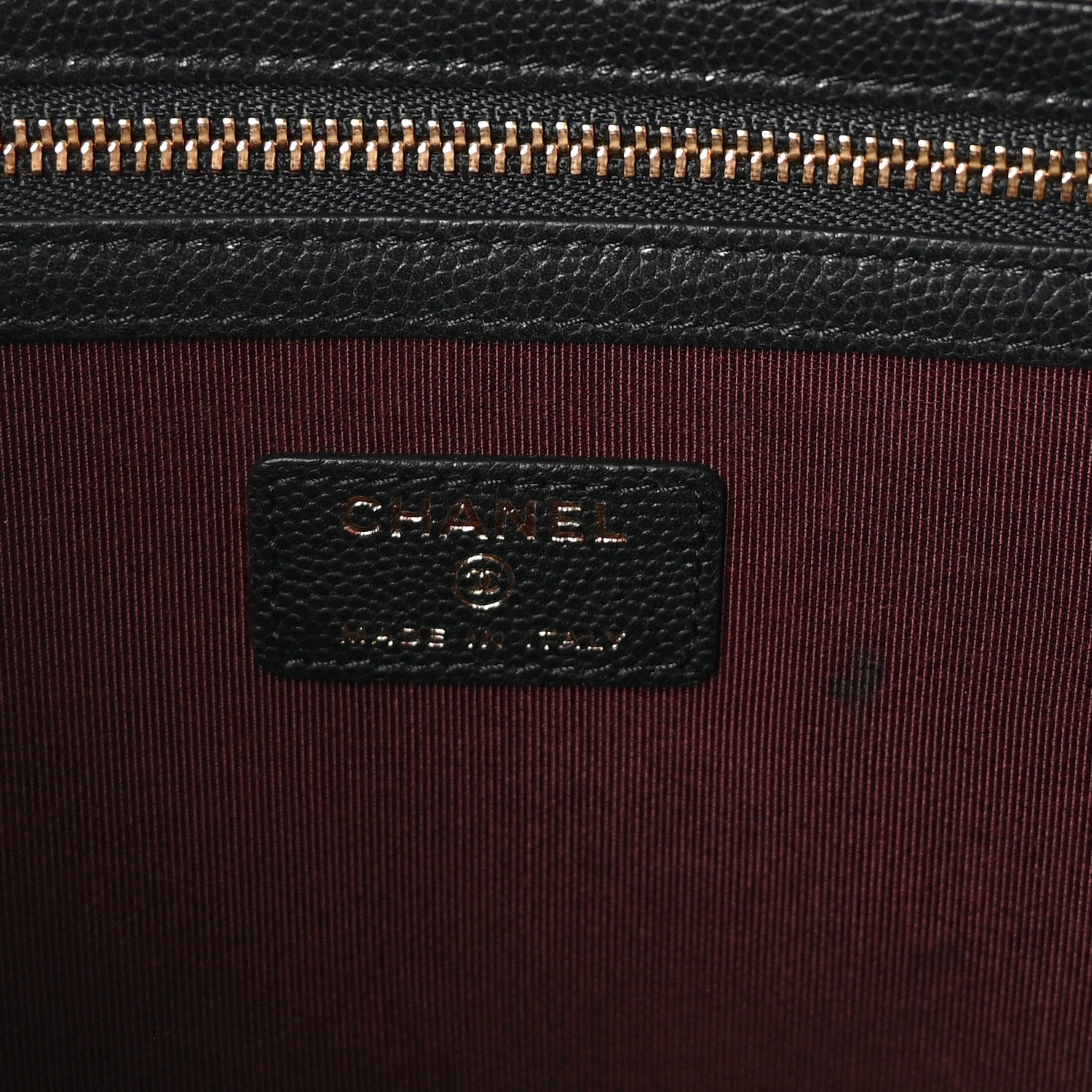 Chanel Caviar Quilted Large Cosmetic Case Black 6 of 7