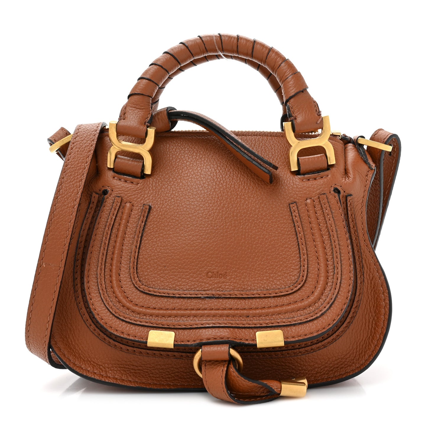 Calfskin Mini Marcie Satchel Tan