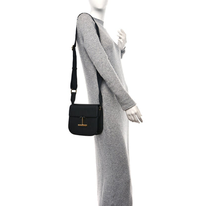 Tom Ford Grained Calfskin Mini T Clasp Tara Crossbody Bag Black 2 of 12