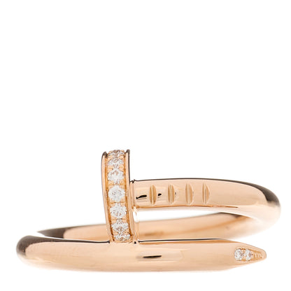 Cartier 18K Pink Gold Diamond Juste Un Clou Ring 52 6 1 of 5