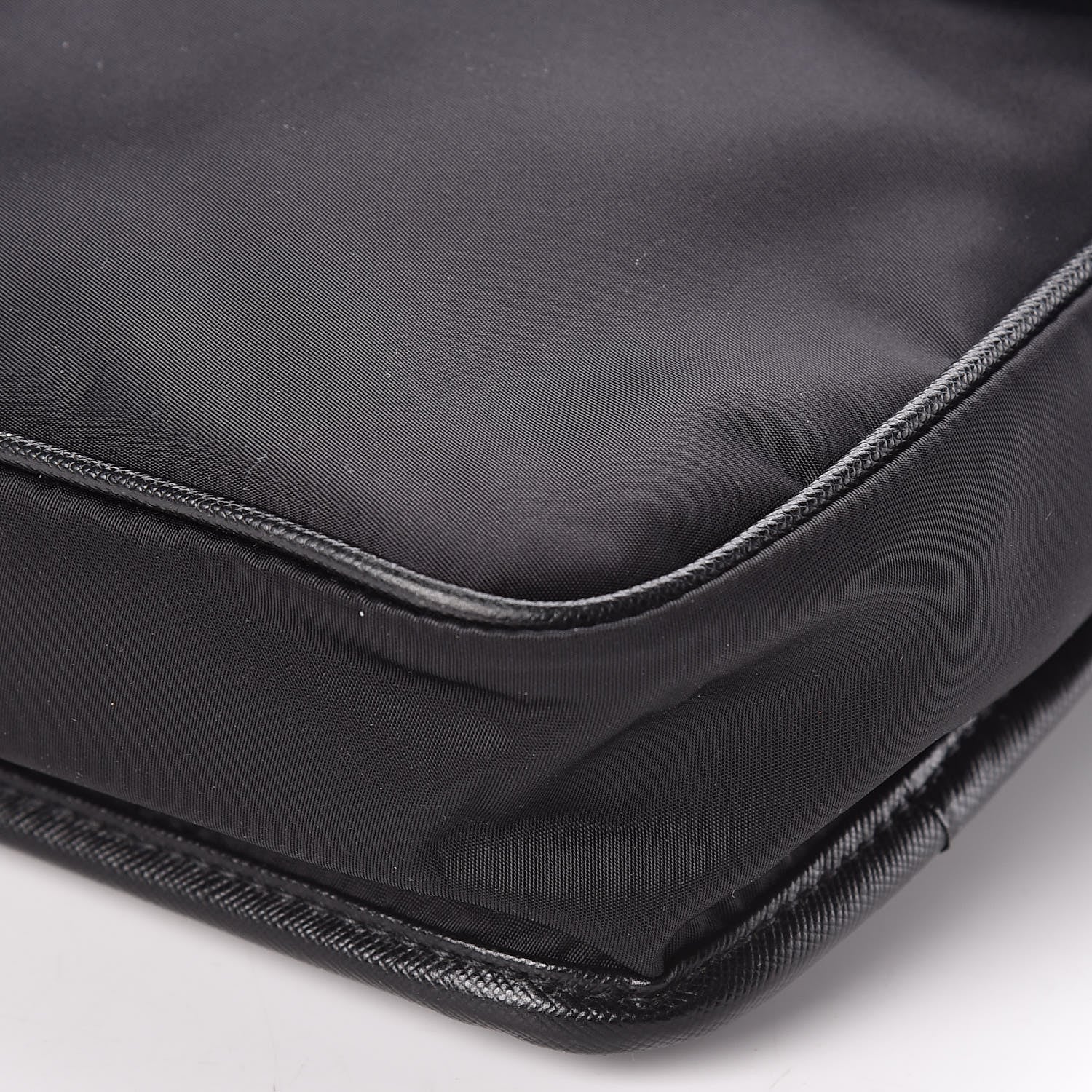 Prada Tessuto Nylon Saffiano Messenger Satchel Black 9 of 10
