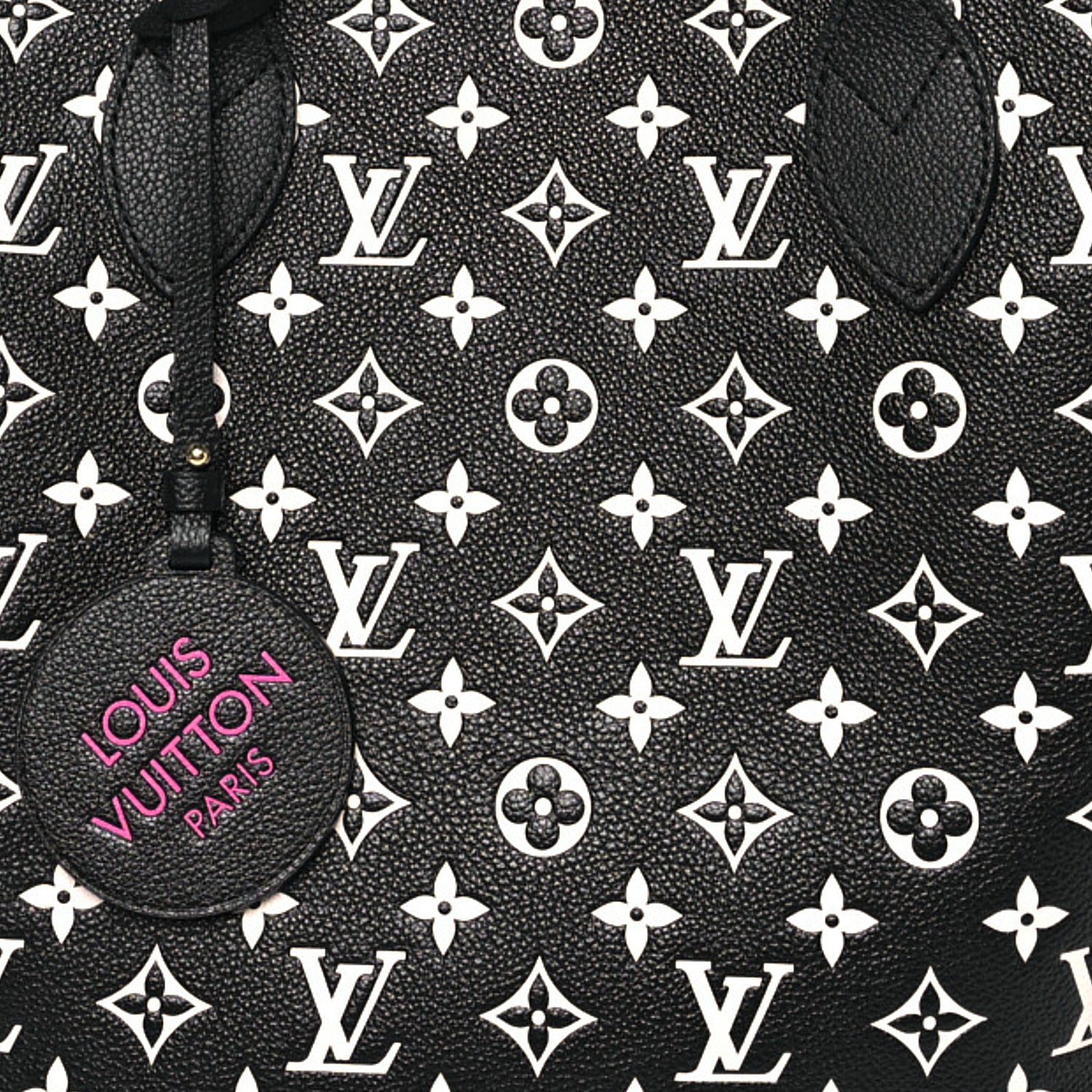 Louis Vuitton Empreinte Spring In The City Neverfull MM Black White Pink 7 of 9