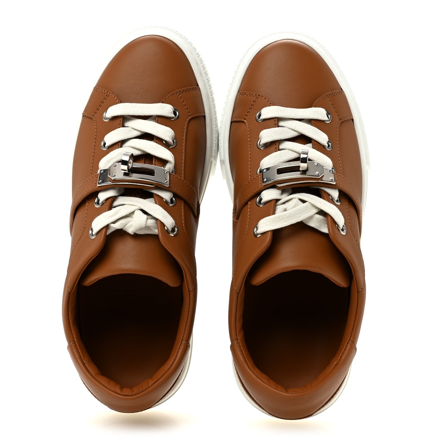 Hermes Calfskin Day Sneakers 36.5 Naturel 2 of 11