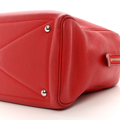 Hermes Taurillon Clemence Victoria 35 Rouge Casaque 9 of 10