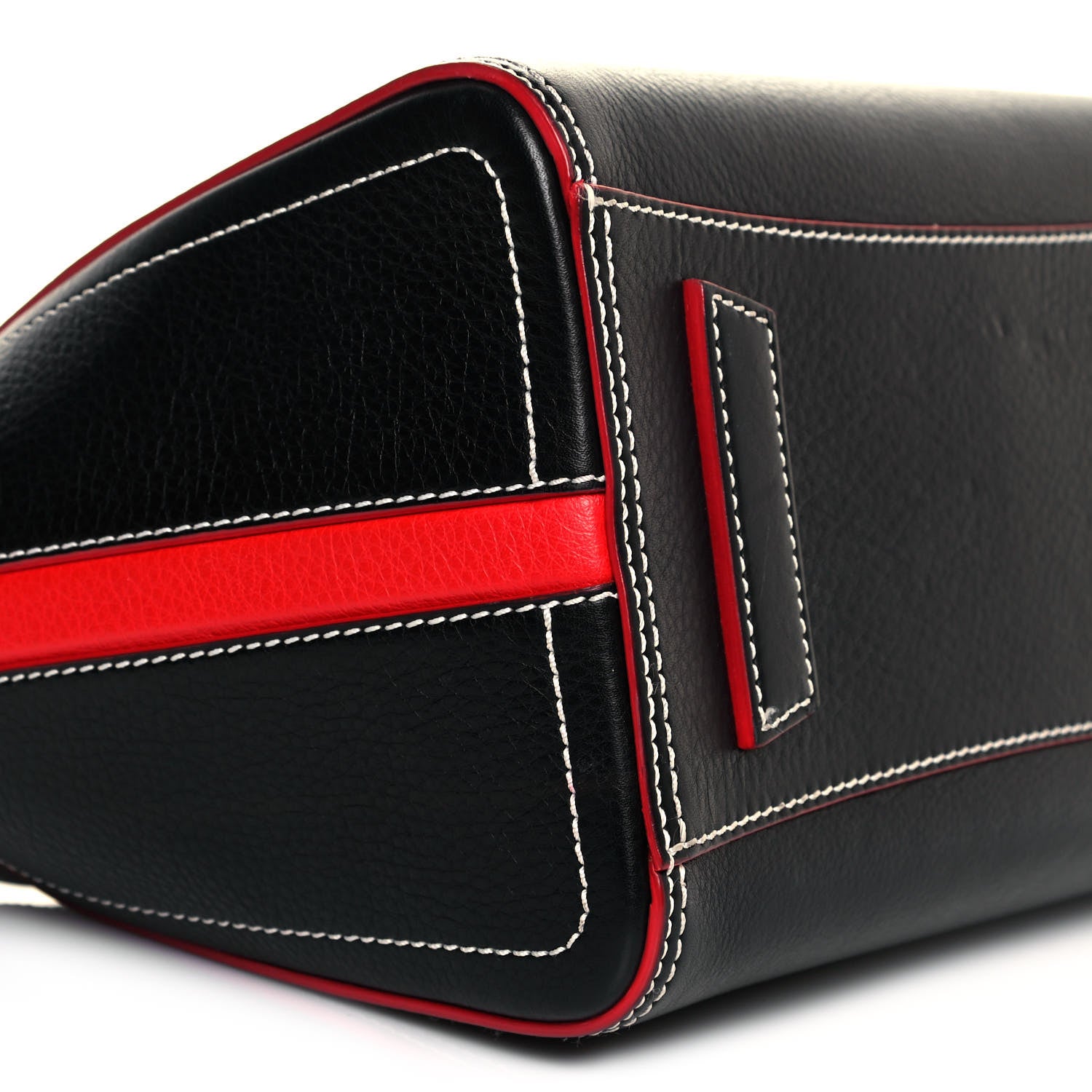 Givenchy Calfskin Bi-Color Topstitch Small Antigona Black Red 7 of 9