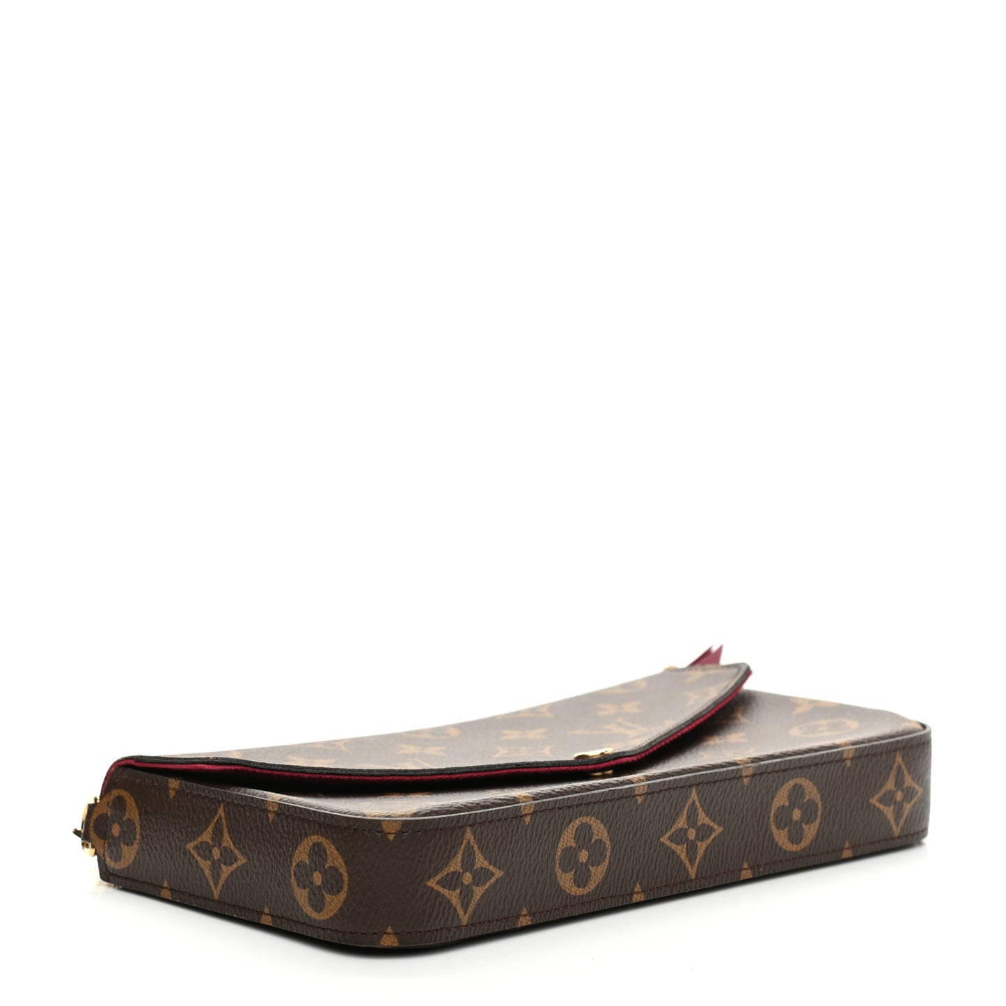 Monogram Pochette Felicie Chain Wallet Fuchsia