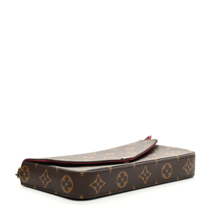 Louis Vuitton Monogram Pochette Felicie Chain Wallet Fuchsia 5 of 8