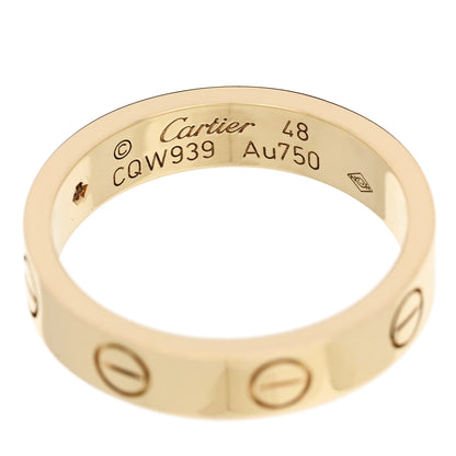 Cartier 18K Yellow Gold Diamond 4mm LOVE Wedding Band Ring 48 4.5 4 of 4