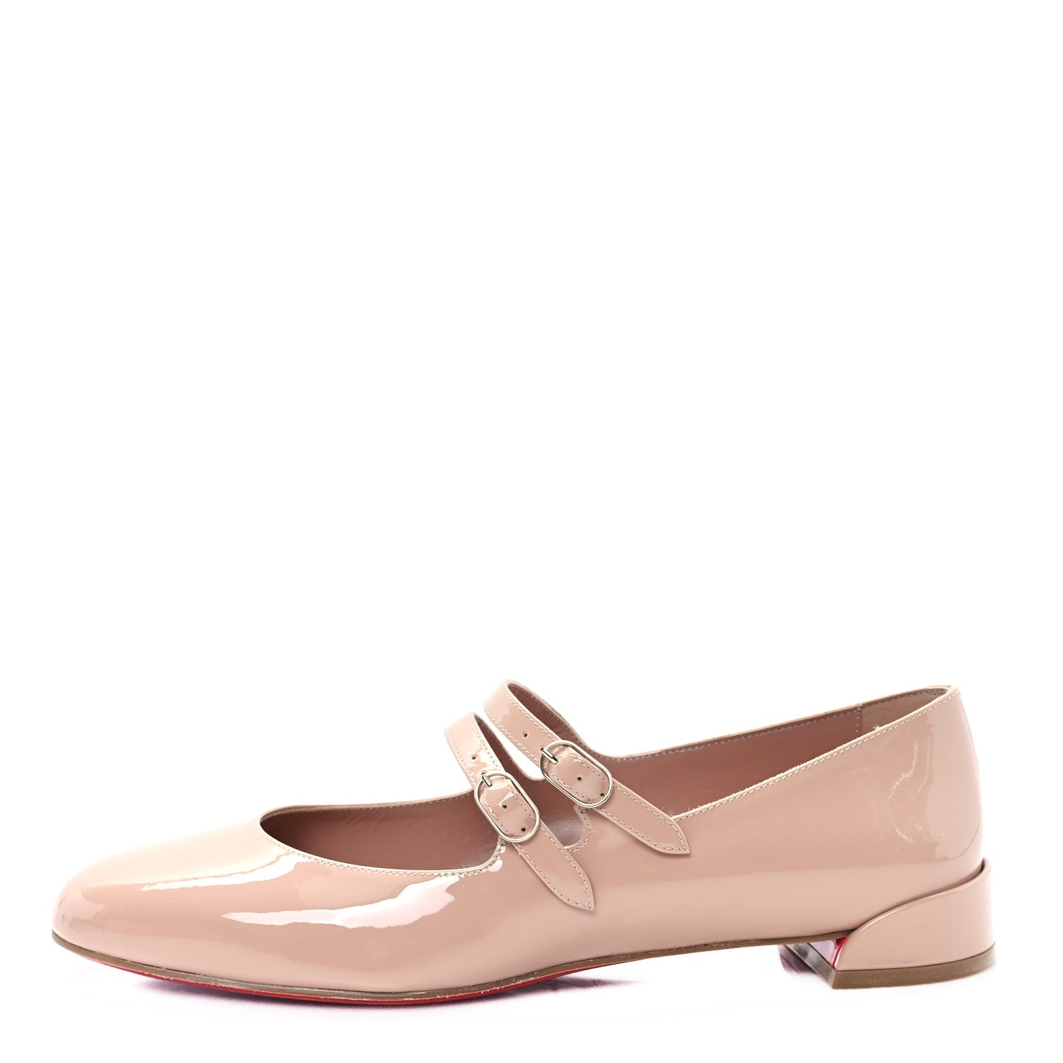 Christian Louboutin Patent Sweet Jane Flats 40 Nude 1 of 9