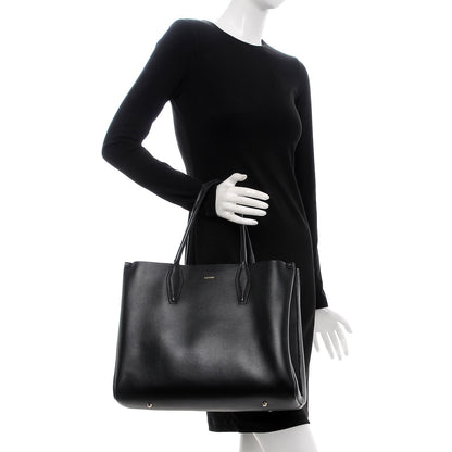 Lanvin Smooth Calfskin Medium Shopper Tote Black 2 of 9
