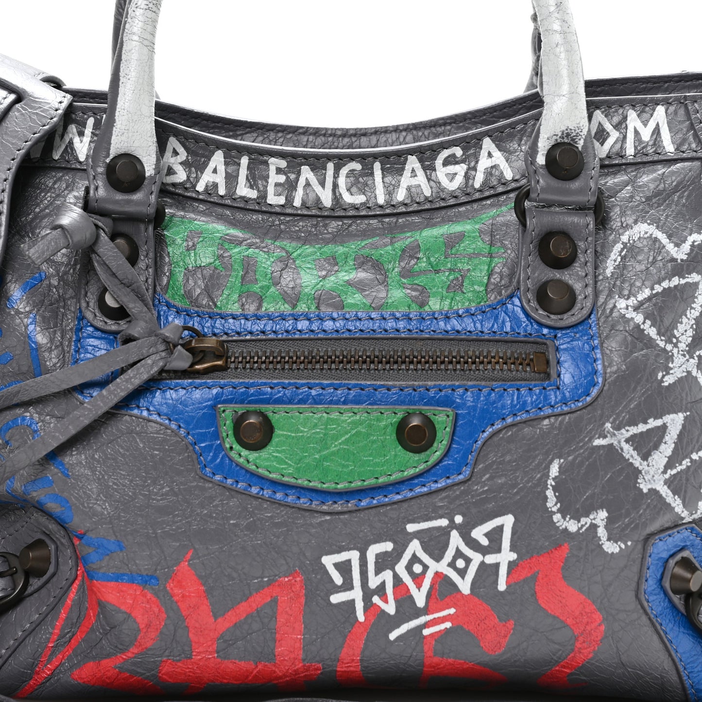 Agneau Graffiti All Over Classic Hardware S City Grey