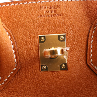 Hermes Peau Porc Birkin 25 Gold 6 of 10