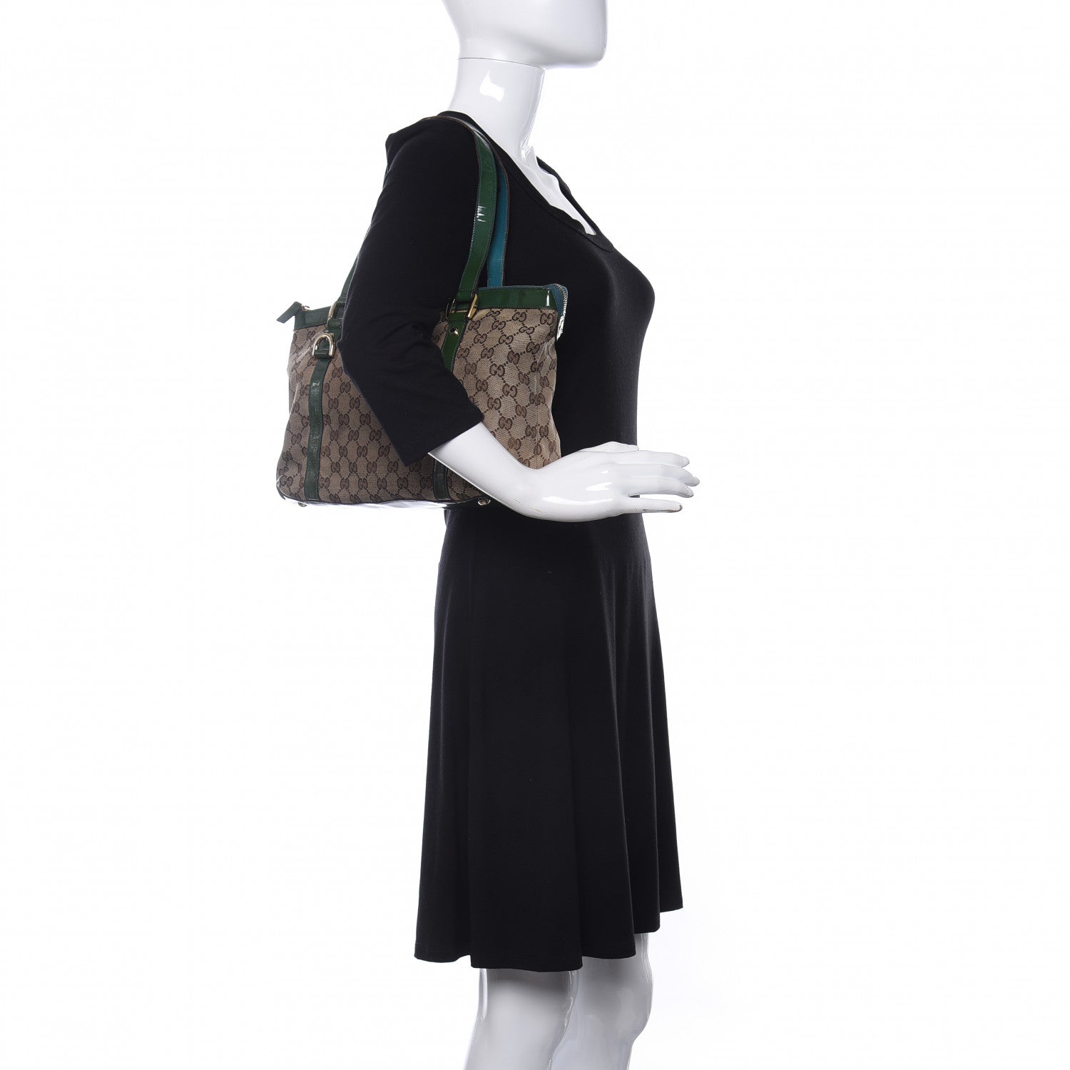 Gucci Monogram Medium Abbey Tote Green 4 of 11