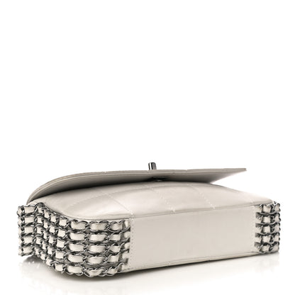 Chanel Lambskin Chocolate Bar 5 Chain Flap White 4 of 12
