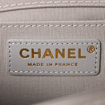 Chanel Caviar Quilted Chain Around Medium Boy Flap Grey 6 of 10
