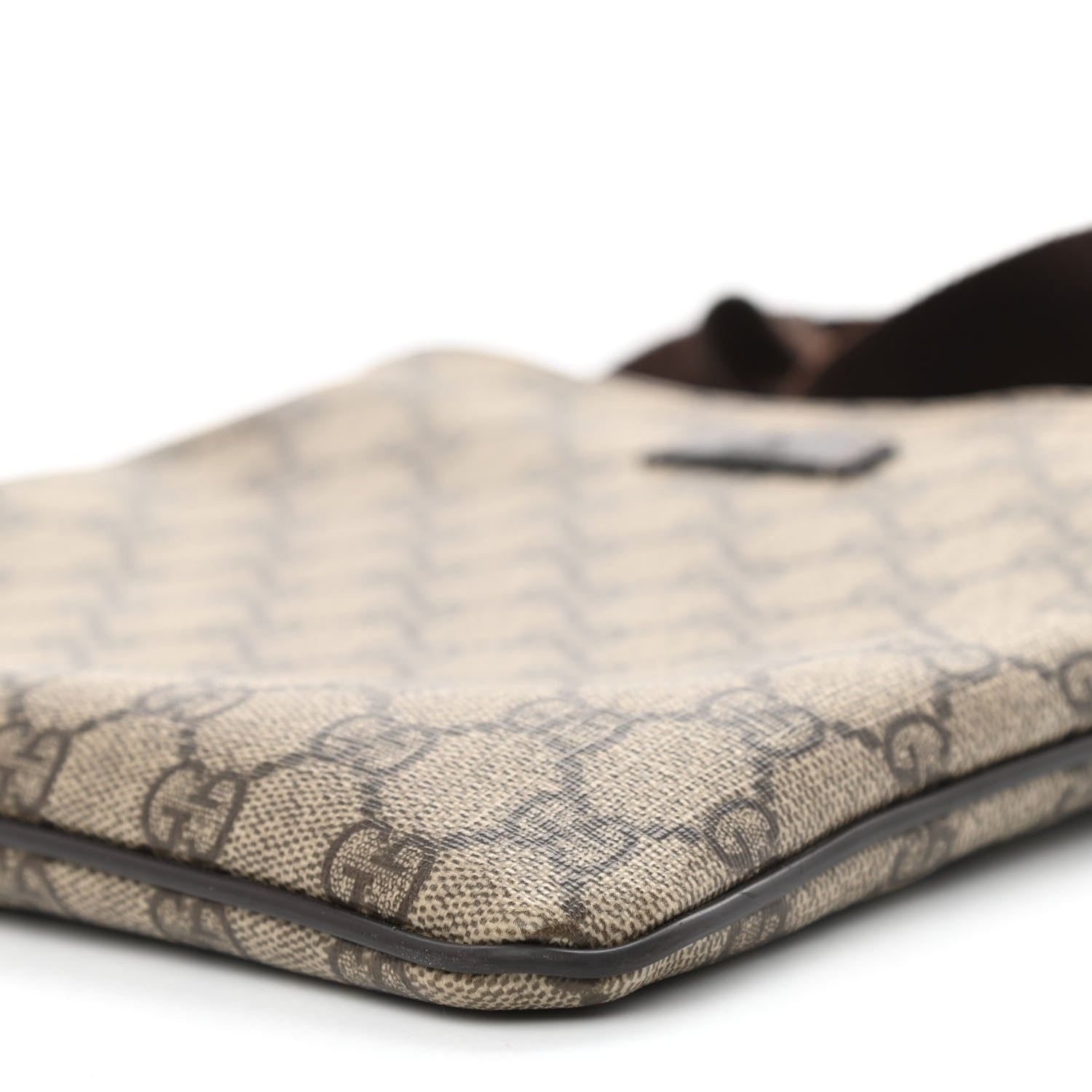 Gucci GG Supreme Monogram Small Flat Messenger Bag Dark Brown 10 of 11