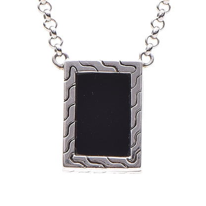 John Hardy Sterling Silver Tiger's Eye Black Onyx Classic Chain Necklace 6 of 9