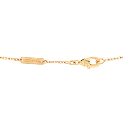 Van Cleef & Arpels 18K Yellow Gold Guilloche Vintage Alhambra Pendant Necklace 4 of 4