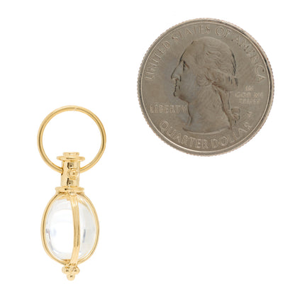 Temple St. Clair 18K Yellow Gold Rock Crystal XS Amulet Pendant 3 of 5