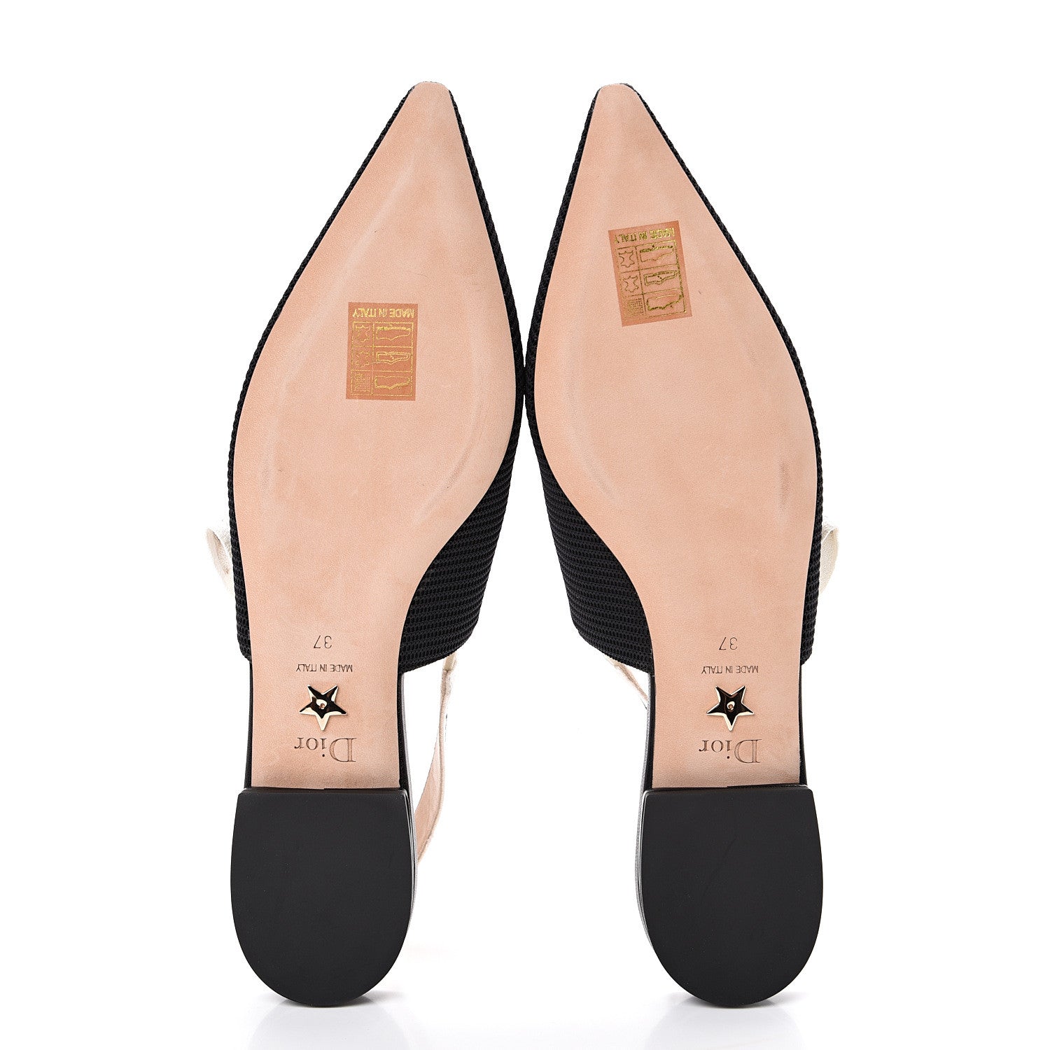 Christian Dior Technical Canvas Ribbon J'Adior Slingback Ballet Flats 37 Black 5 of 8