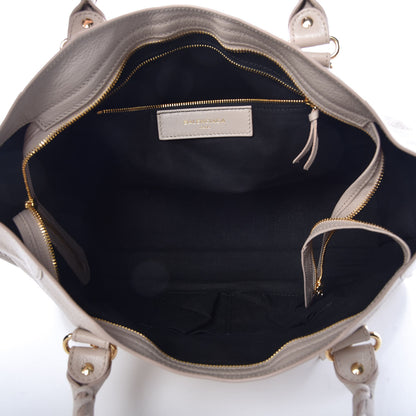Balenciaga Chevre Gold Metallic Edge Hardware City Beige Praline 6 of 10