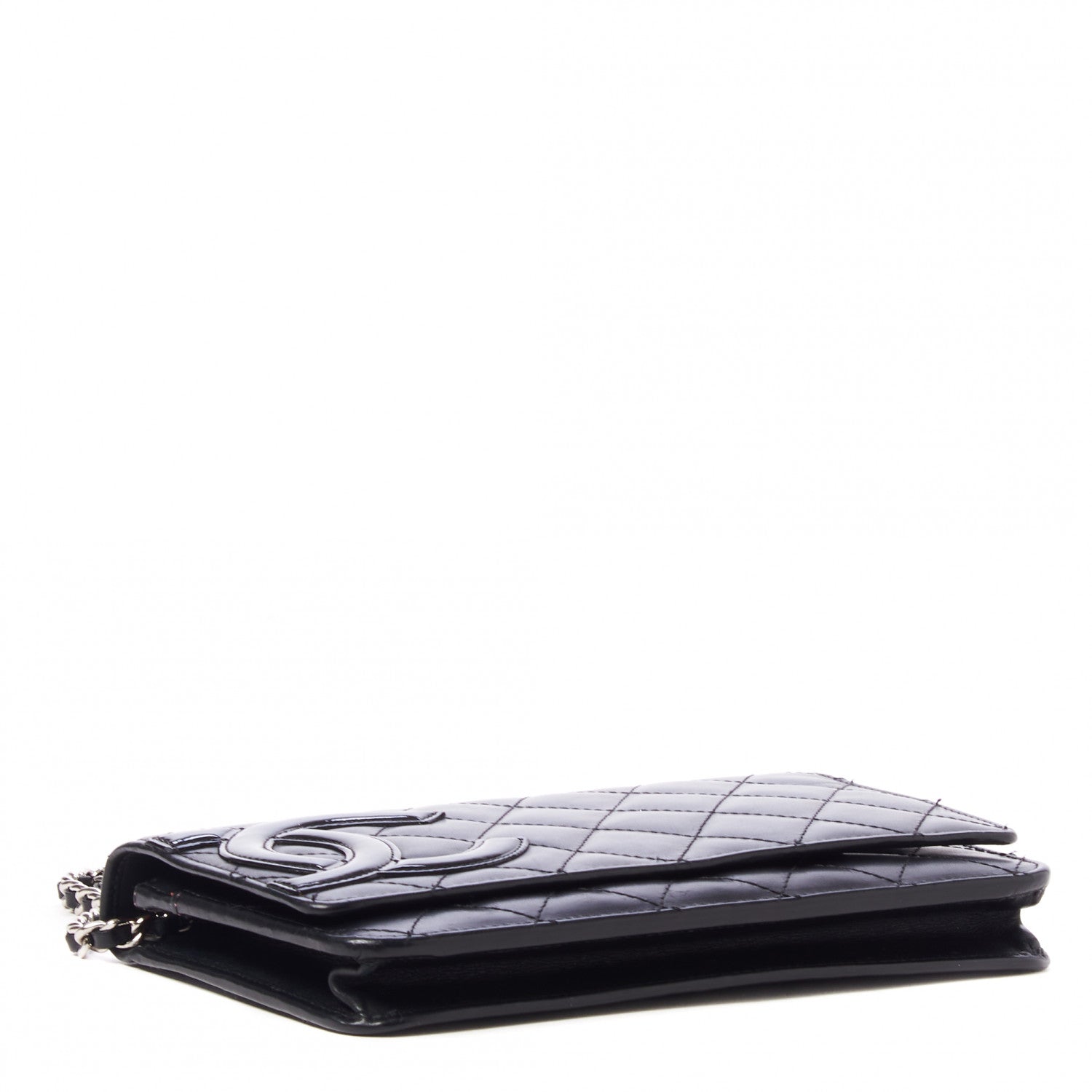Chanel Calfskin Quilted Cambon Wallet On Chain WOC Black 4 of 12
