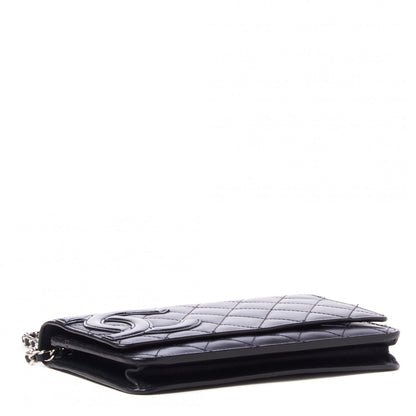 Chanel Calfskin Quilted Cambon Wallet On Chain WOC Black 4 of 12