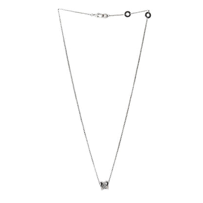 Bulgari 18K White Gold Diamond Small B.Zero1 Pave Pendant Necklace 3 of 6