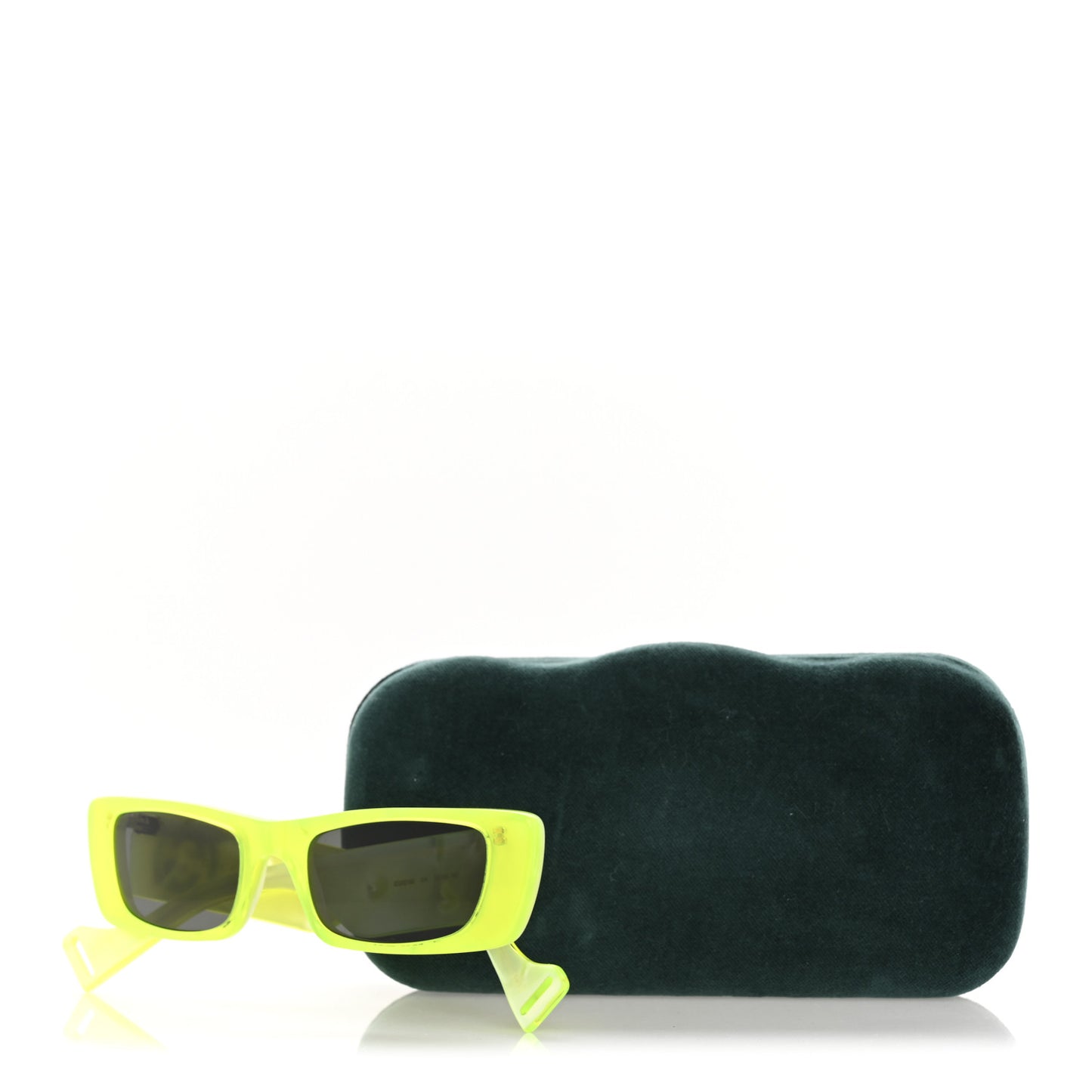 Acetate Rectangular Sunglasses GG0516S Fluorescent Yellow