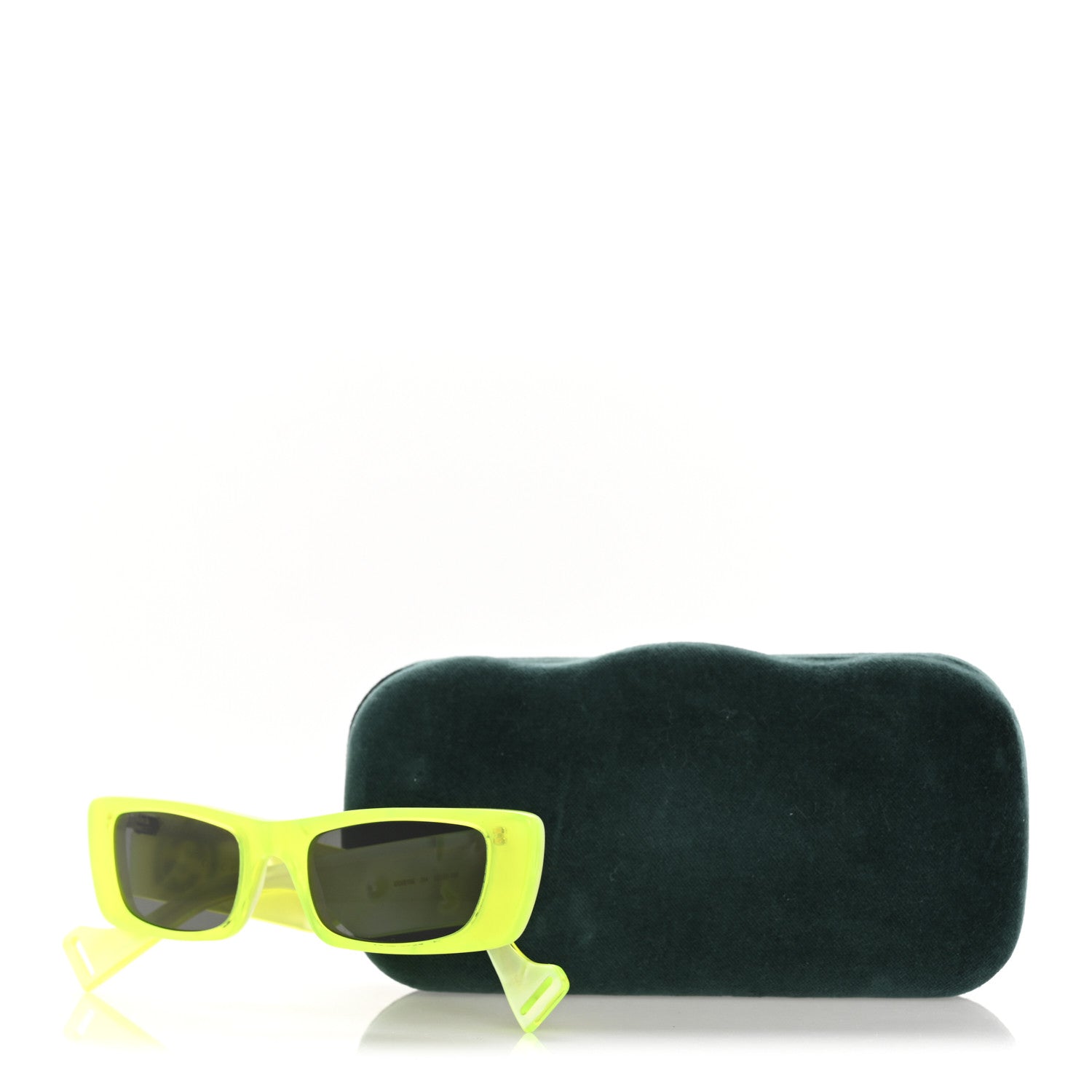 Gucci Acetate Rectangular Sunglasses GG0516S Fluorescent Yellow 9 of 9