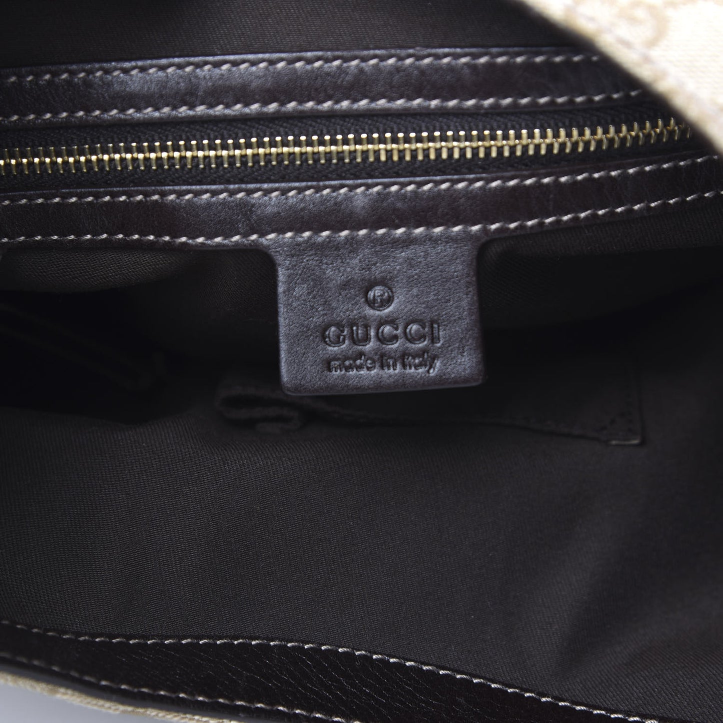 Monogram Horsebit Web Hobo Brown