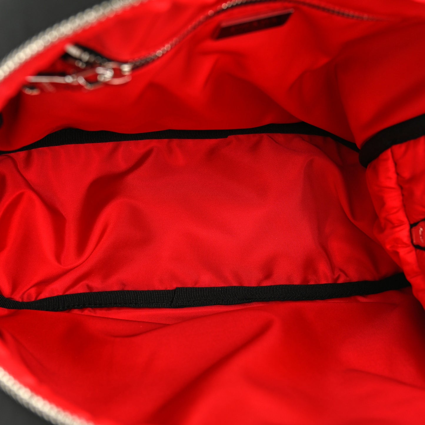 Tessuto Nylon Pocket Cargo Top Handle Bag Black Fuoco