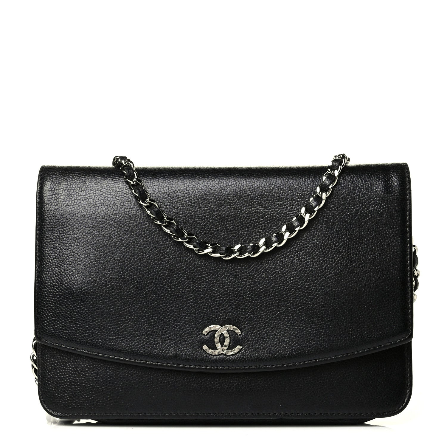 Chanel Caviar Sevruga Wallet On Chain WOC Black 1 of 7