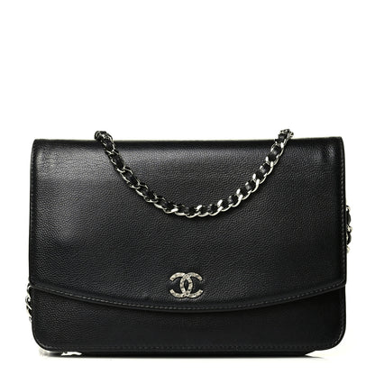 Chanel Caviar Sevruga Wallet On Chain WOC Black 1 of 7