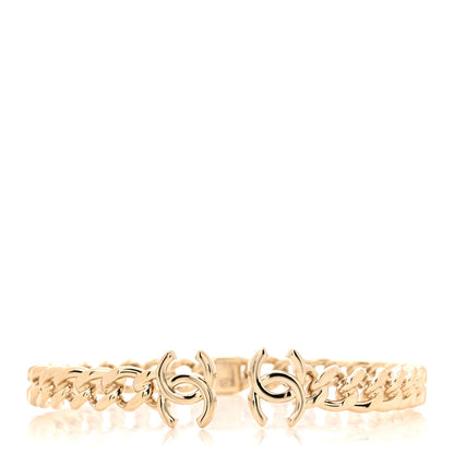 Chanel Metal CC Chain Link Choker Necklace L Gold 1 of 4
