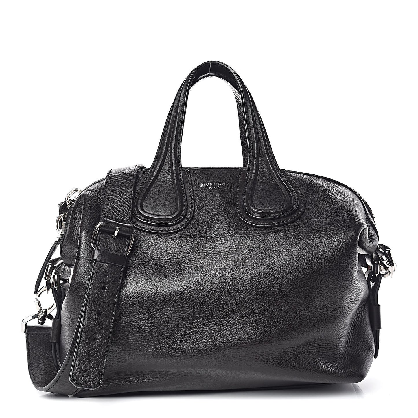 Pebbled Calfskin Small Nightingale Black
