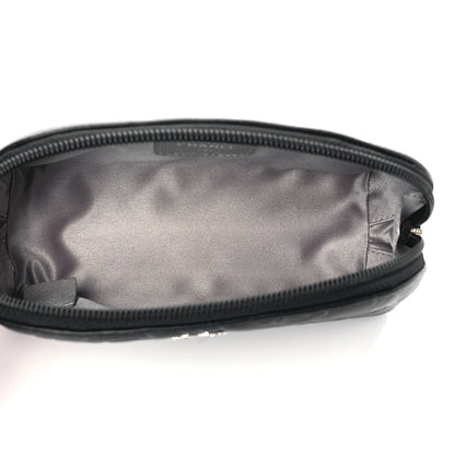 Chanel Lambskin Camellia Embossed Cosmetic Case Black 5 of 8