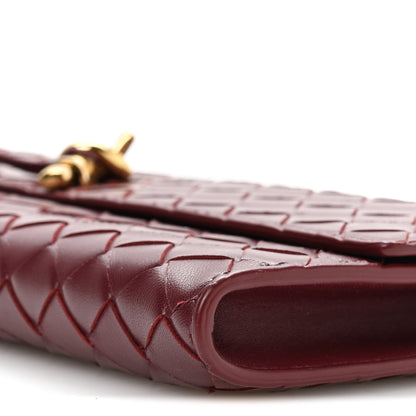 Bottega Veneta Nappa Intrecciato Long Andiamo Top Handle Clutch Barolo 10 of 10