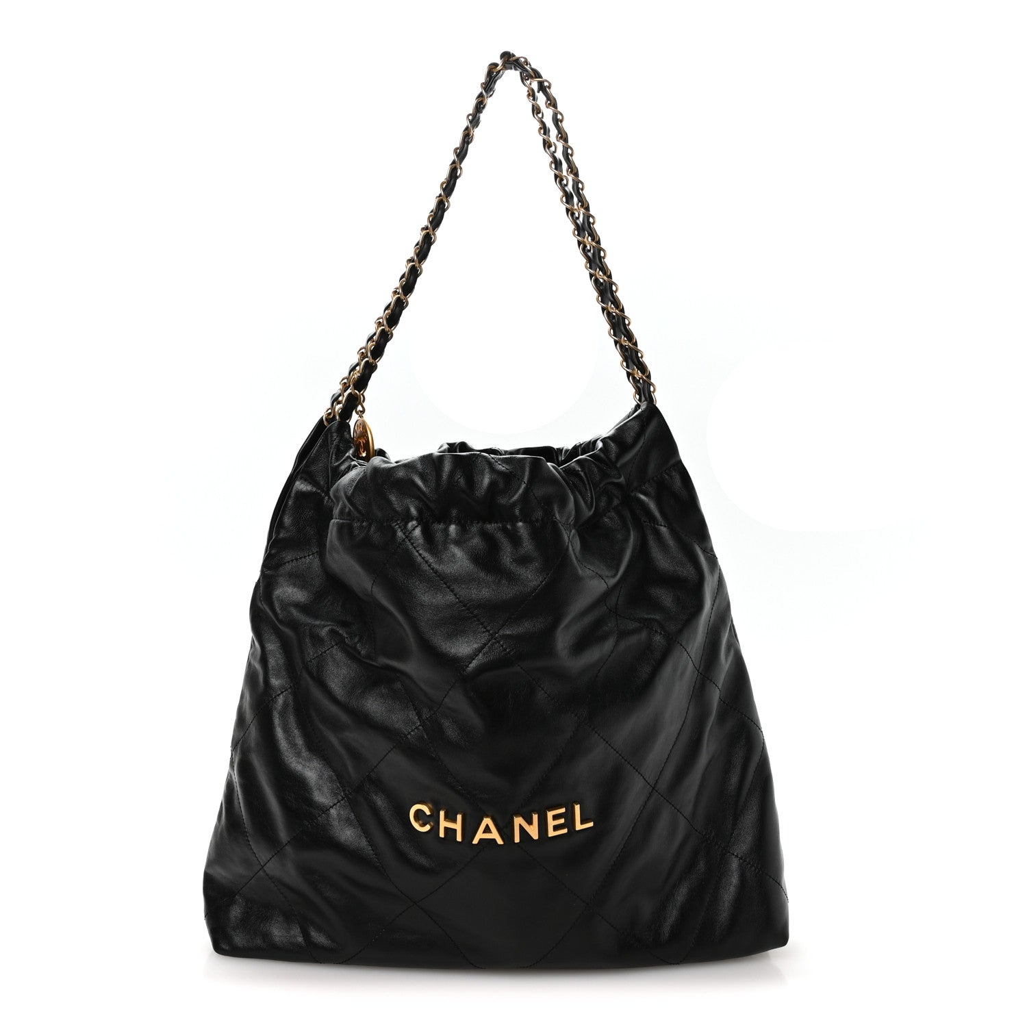 Chanel Shiny Calfskin Quilted Chanel 22 Black 1 of 12