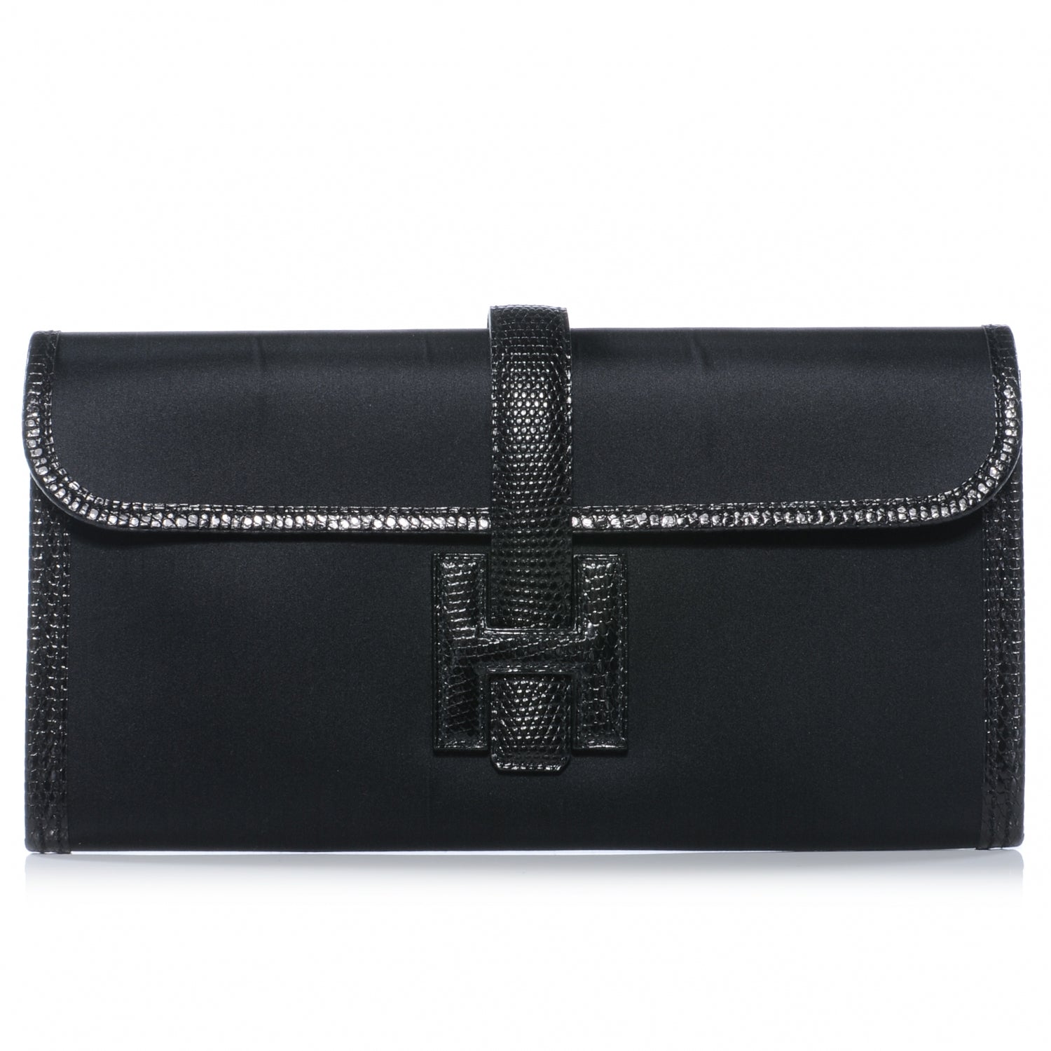 Hermes Satin Lizard Jige Elan 29 Black 1 of 7