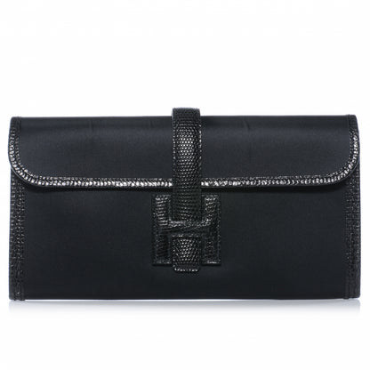 Hermes Satin Lizard Jige Elan 29 Black 1 of 7
